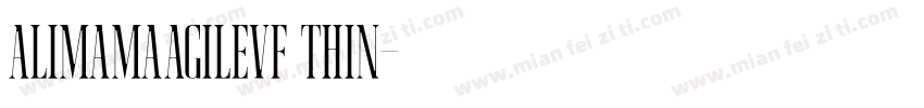 AlimamaAgileVF Thin字体转换